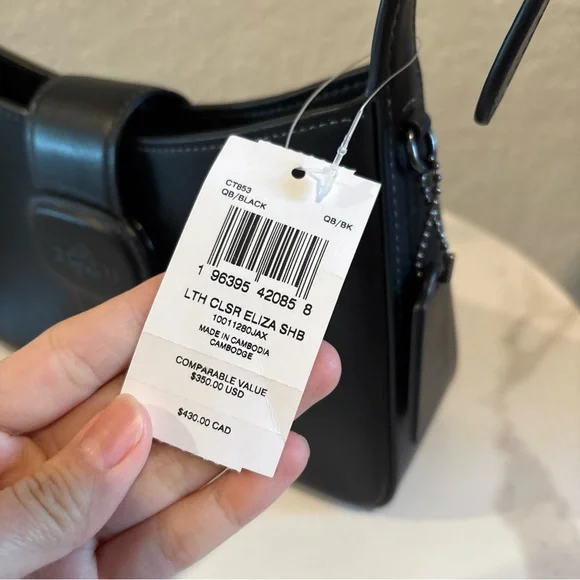 NWT COACH Eliza Shoulder Bag With Leather Covered Closure - Picture 9 of 10